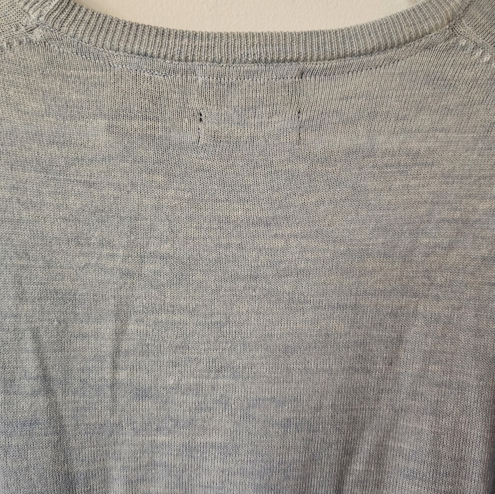 Calvin Klein Gray and Blue Sweater Merino Wool - Picture 4 of 5